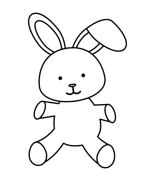 Zwierzęta design. ikona kreskówka królik. na białym tle obraz. wektor wykres — Wektor stockowy