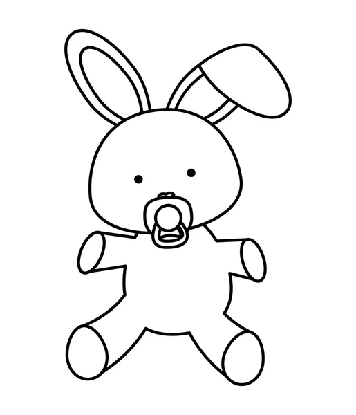 動物のデザイン。漫画のウサギのアイコン。孤立した画像。ベクトル グラフ — ストックベクタ
