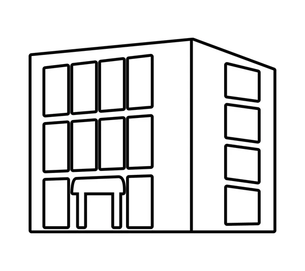 Stad design. het pictogram van het gebouw. geïsoleerde beeld. vectorafbeelding — Stockvector