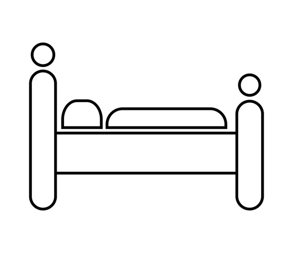 Pictogram resting on bed design, vector graphic — Stock Vector