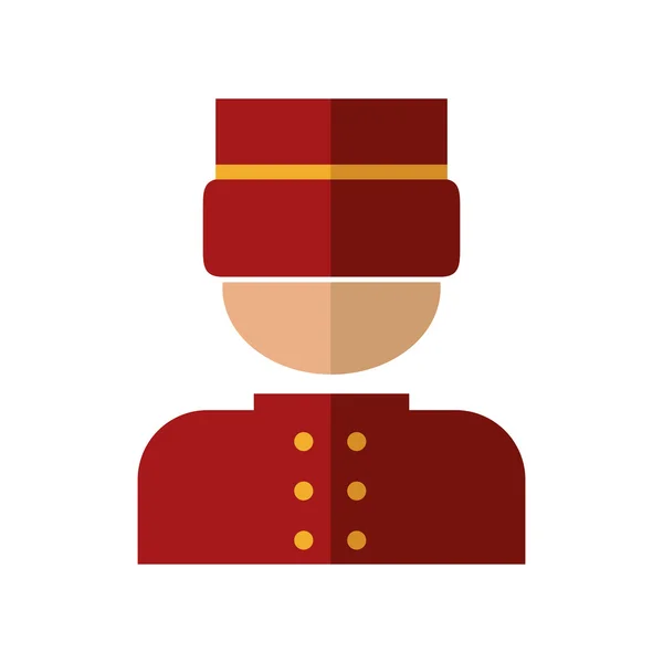 Bellboy del diseño del hotel. icono del pictograma. gráfico vectorial — Archivo Imágenes Vectoriales