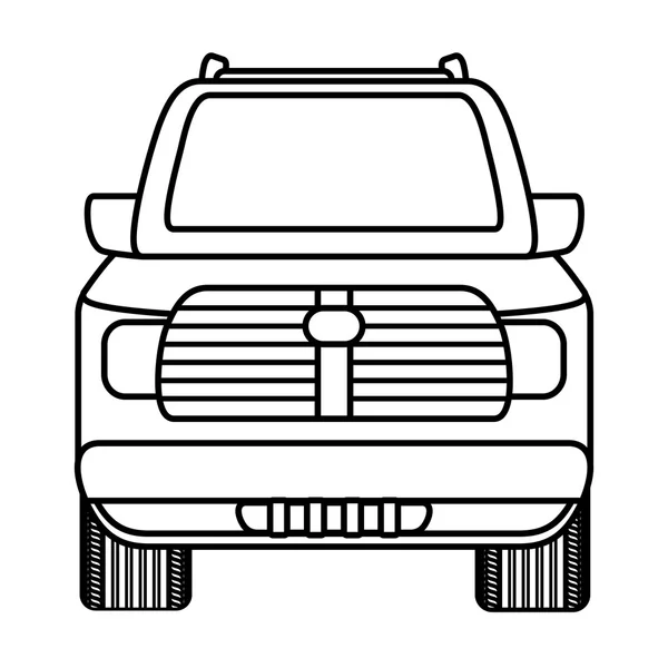 Silhouette de la voiture avant. Icône transport. vecteur — Image vectorielle