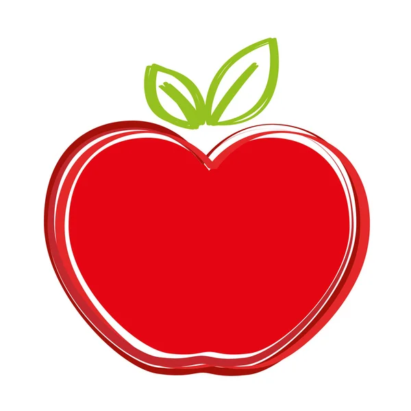 健康和有机食品。苹果水果图标。矢量图形 — 图库矢量图片