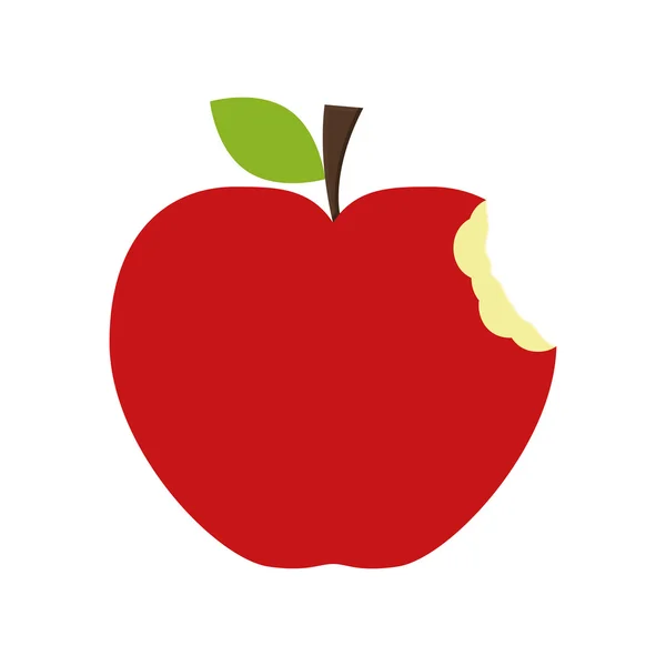 Alimentos saudáveis e orgânicos. Ícone de fruta da Apple. gráfico vetorial — Vetor de Stock
