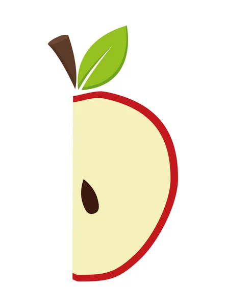 Здорова та органічна їжа. Яблучний фруктовий значок. векторна графіка — стоковий вектор