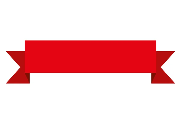 Návrh štítku. ikona s červenou stužkou. vektorové grafiky — Stockový vektor