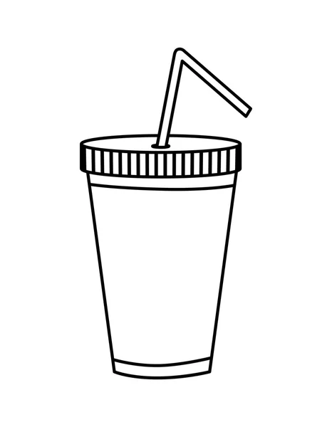 Concepto de comida rápida y callejera. Comiendo afuera. Icono de coca. Vector — Archivo Imágenes Vectoriales