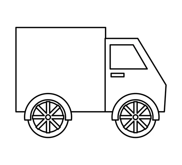 Concepto de transporte. diseño de entrega. icono del camión. Vector gr — Vector de stock