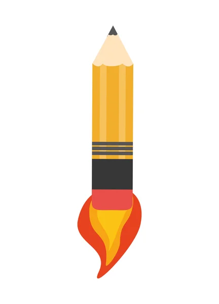 Iniciar e conceito de estratégia. ícone de lápis de foguete. Vector graphi —  Vetores de Stock
