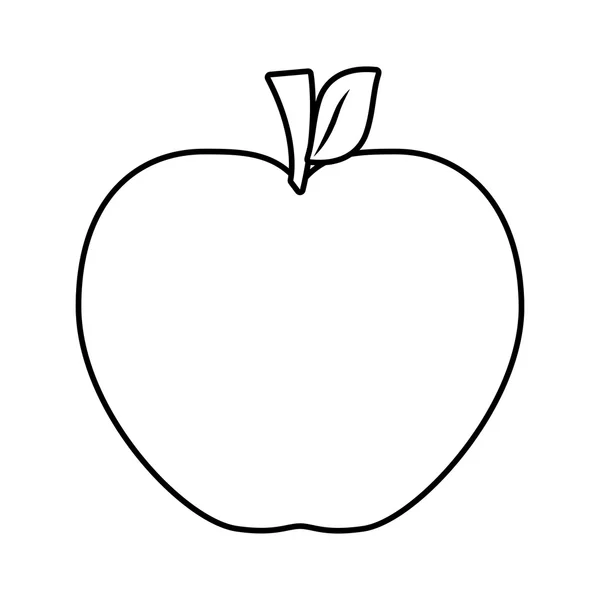 Zdravé a organické potraviny. Ikona jablečného ovoce. Vektorová grafika — Stockový vektor