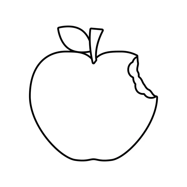 Egészséges és bioélelmiszerek. Apple gyümölcs ikon. vektorgrafika — Stock Vector