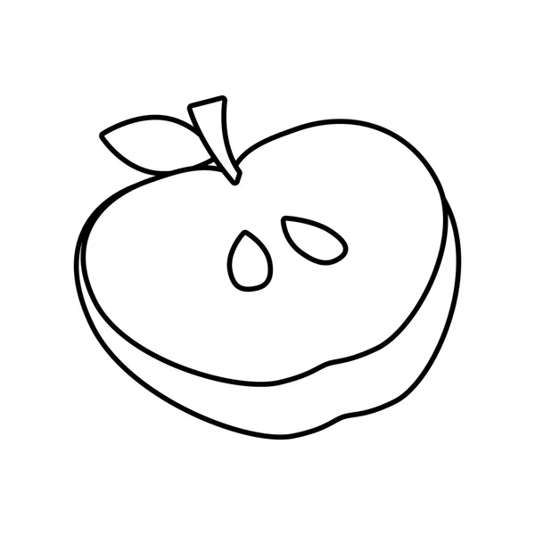 Gezonde en biologische voeding. Apple fruit icoon. Vectorafbeelding — Stockvector