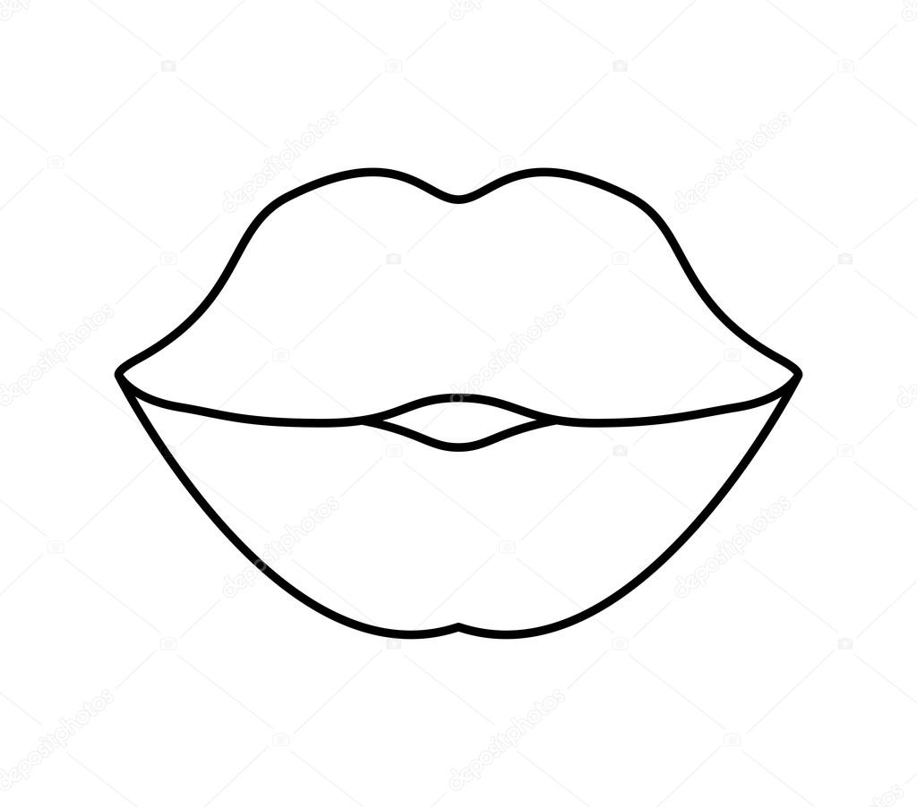 바디 부분입니다. 여성 디자인입니다. 입 아이콘입니다. 벡터 그래픽 — 스톡 벡터 © djv 113714170