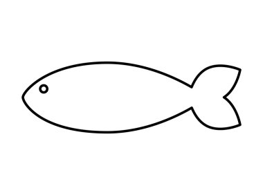 İzole arka plan üzerinde balık tasarımı. Deniz yaşamı simgesi, vektör grap