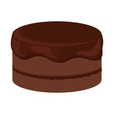 Krema tasarımı ile Kek. Fırın simgesi. vektör grafiği