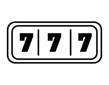 Casino kavramı. Slot makinesidir simgesi. vektör grafiği