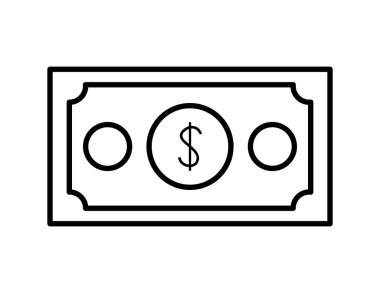 izole bill. Mali madde ve para kavramı. Vektör grafiği