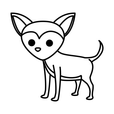 Aşk hayvan ve evde beslenen hayvan. Köpek çizgi film simgesi. vektör grafiği