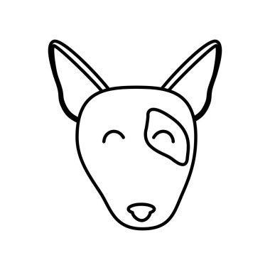 Aşk hayvan ve evde beslenen hayvan. Köpek çizgi film simgesi. vektör grafiği