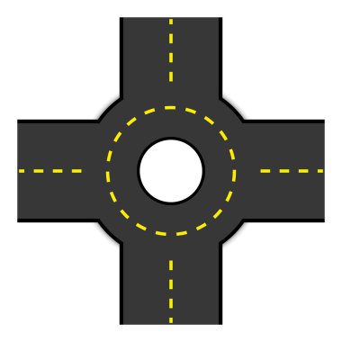 Kentsel yaşam tarzı kavramı. Sokak yolu simgesi. vektör grafiği