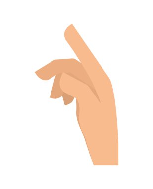 El konsepti. parmak simgesi ile özel bir hareket. vektör grafiği