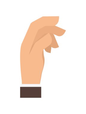 El konsepti. parmak simgesi ile özel bir hareket. vektör grafiği