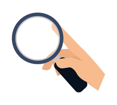 El konsepti. lupe simgesi ile özel bir hareket. vektör grafiği