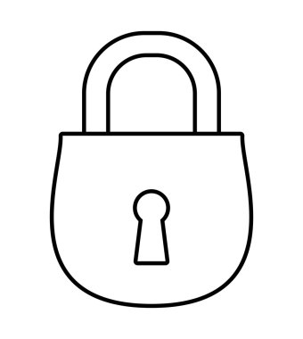 Güvenlik sistemi konsepti. asma kilit simgesi. koruma kavramı. vektör