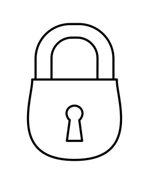 Güvenlik sistemi konsepti. asma kilit simgesi. koruma kavramı. vektör