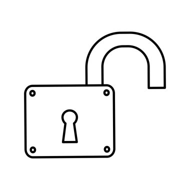 Güvenlik sistemi konsepti. asma kilit simgesi. koruma kavramı. vektör