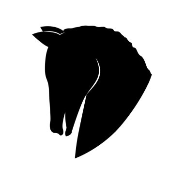 Hayvan konsepti. At kafası simgesi. vektör grafiği