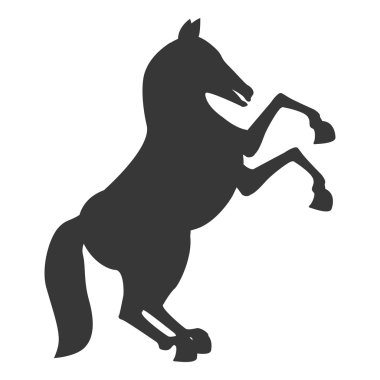 Horse silhouette. Farm Animal icon. vector graphic