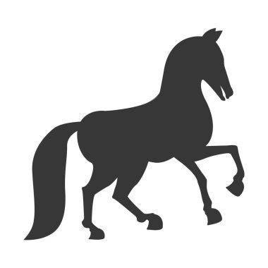 Horse silhouette. Farm Animal icon. vector graphic