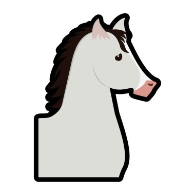 Horse concept. Farm Animal icon. vector graphic