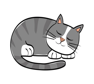 Cat concept. Cute cartoon animal icon. vector graphic