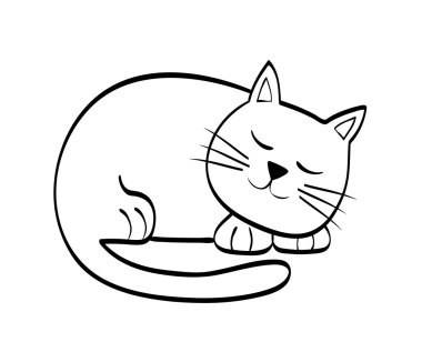 Cat concept. Cute cartoon animal icon. vector graphic