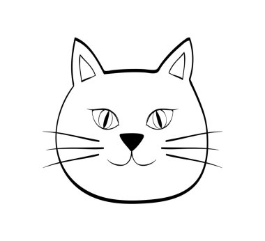 Cat concept. Cute cartoon animal icon. vector graphic