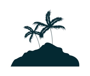 Summer and beach concept. Palm tree icon. vector graphic clipart