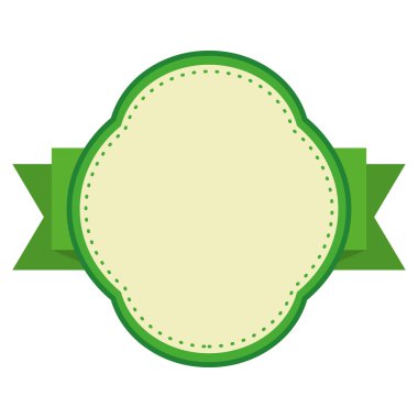 Etiket kavramı. şerit simgesi ile afiş. vektör grafiği