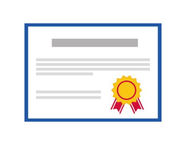 Mezuniyet ve üniversite konsepti. diploma simgesi. vektör grafiği