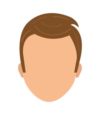 İnsan insan tasarımı. Erkek baş simgesi. vektör grafiği