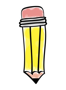 İnsrument tasarım çizim. Kurşun kalem simgesini. vektör grafiği