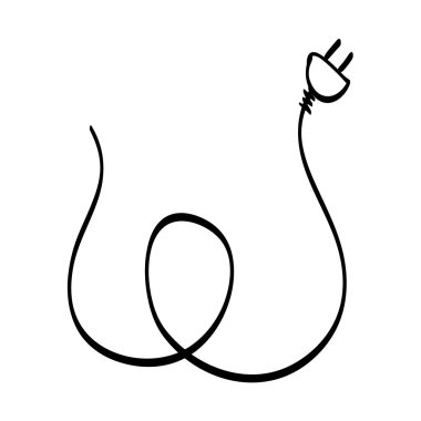 Enerji tasarımı. Fiş simgesi. vektör grafiği