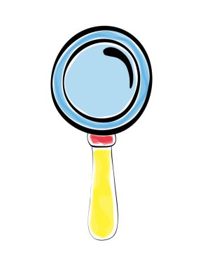 Arama ve tasarım arıyor. Lupe simgesi. vektör grafiği