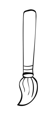 Boya ve tasarım çizim. Fırça simgesi. vektör grafiği