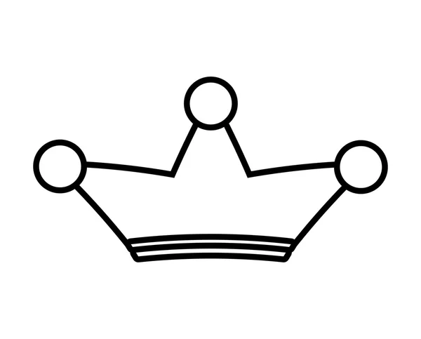 Krona på tre punkter. Royalty-ikonen. vektorgrafik — Stock vektor
