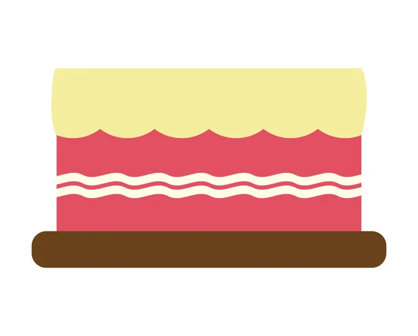 Торт со сливками. Значок пекарни. векторная графика — стоковый вектор