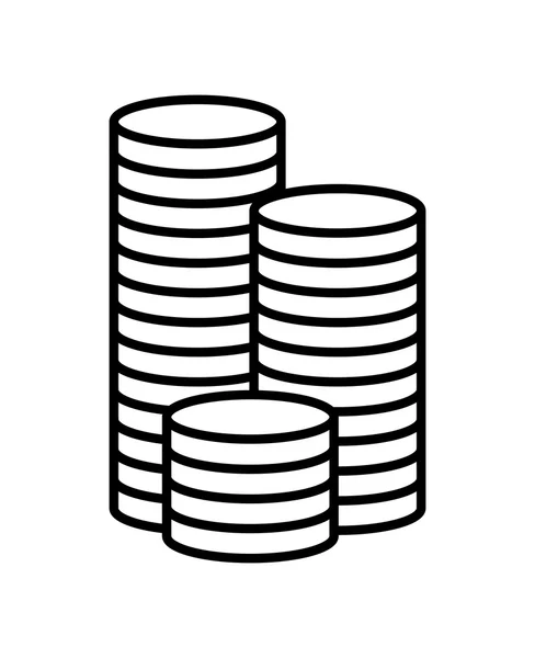 Group of coins. Financial item. Vector graphic — Stock Vector