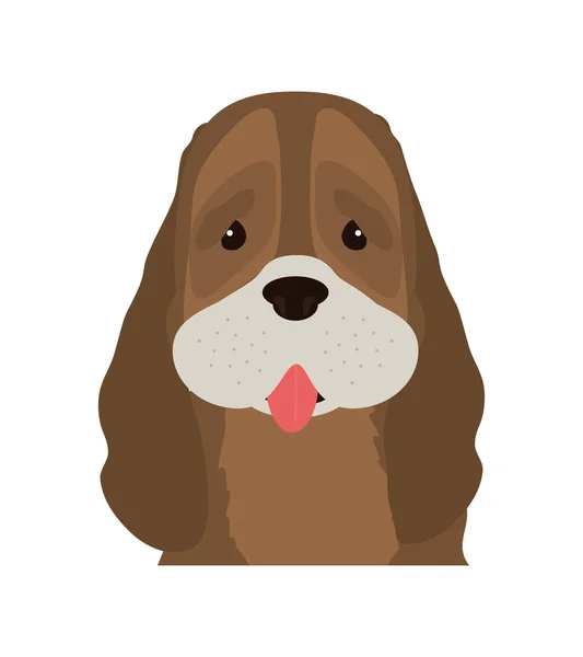 Animal e Pet amor. Ícone de desenho animado do cão. gráfico vetorial — Vetor de Stock