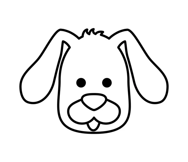 Animal e Pet amor. Ícone de desenho animado do cão. gráfico vetorial — Vetor de Stock